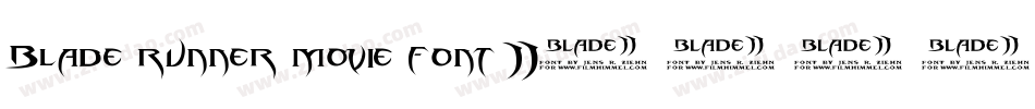 Blade runner movie font 2字体转换